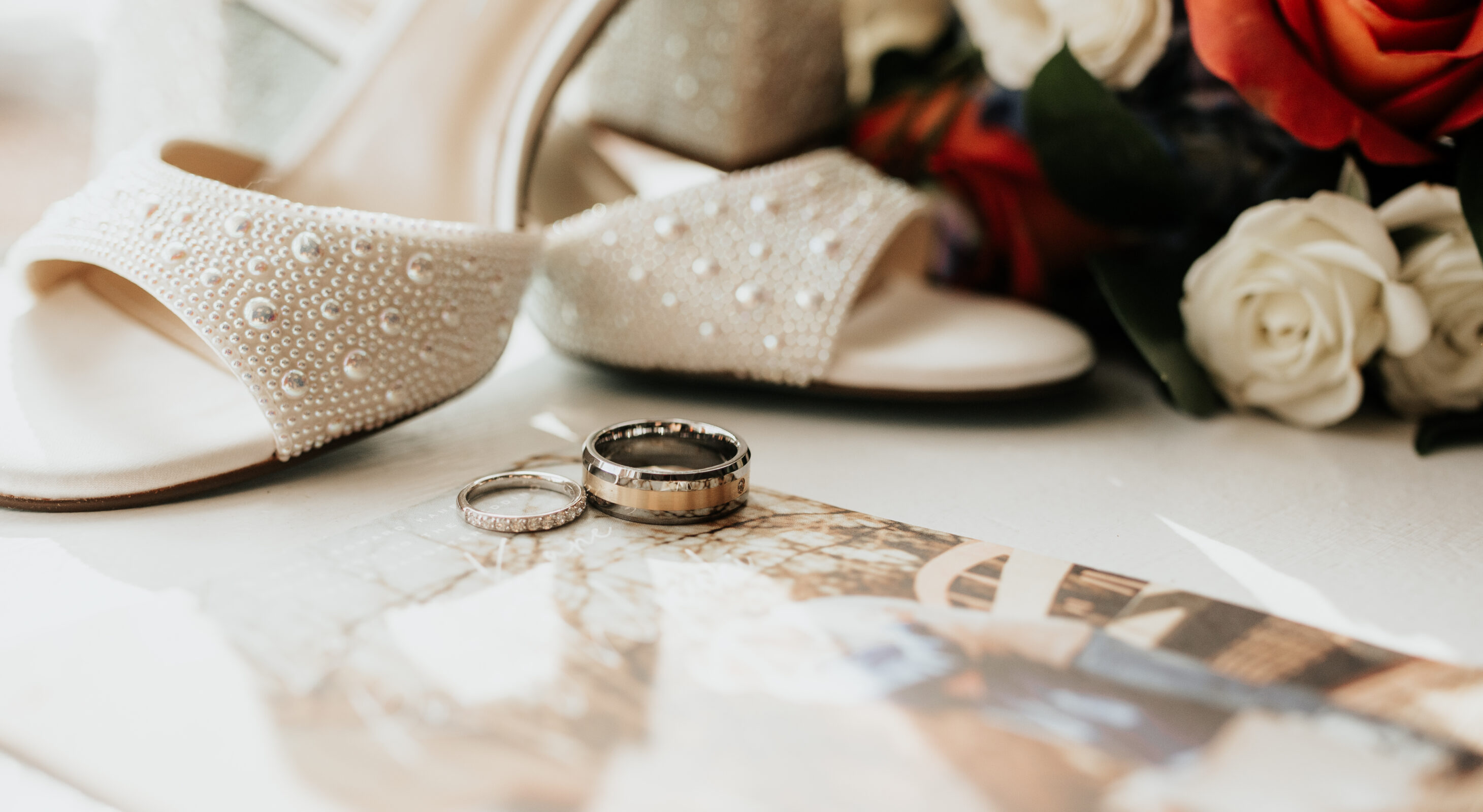 Boots and flowers at wedding venue in Mount Pocono, PA
