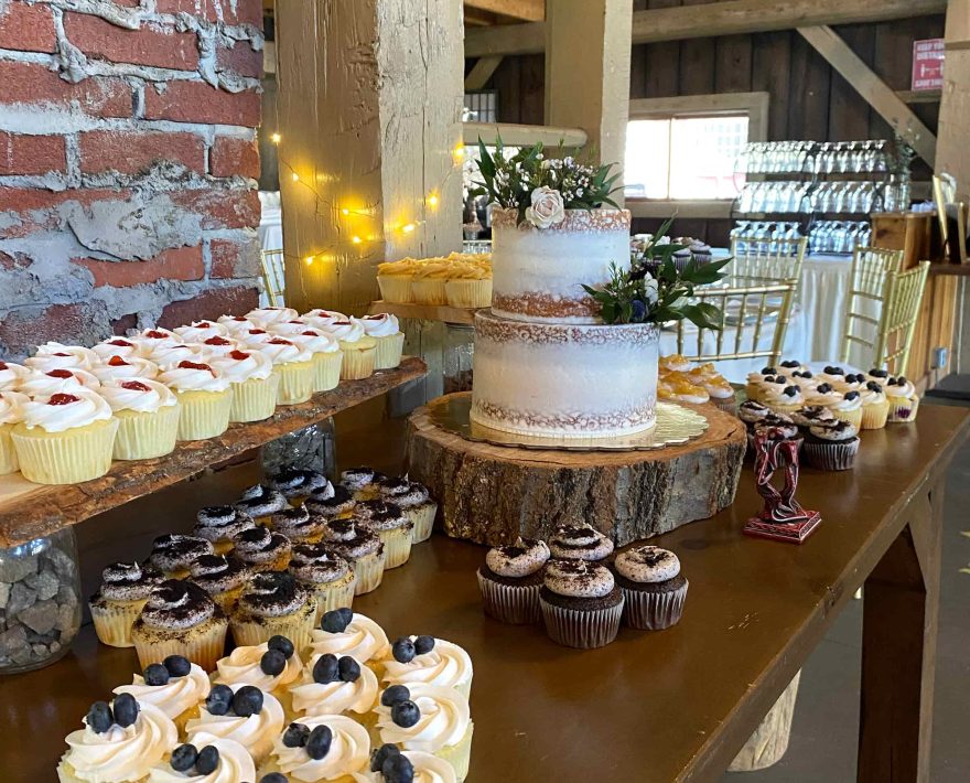 Dessert table at historic event venue in Mount Pocono, PA