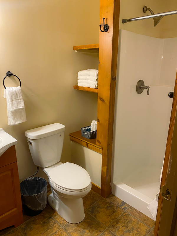 bathroom in family flat at grange valley in poconos, pa