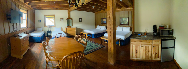 interior of family flat at grange valley in poconos, pa