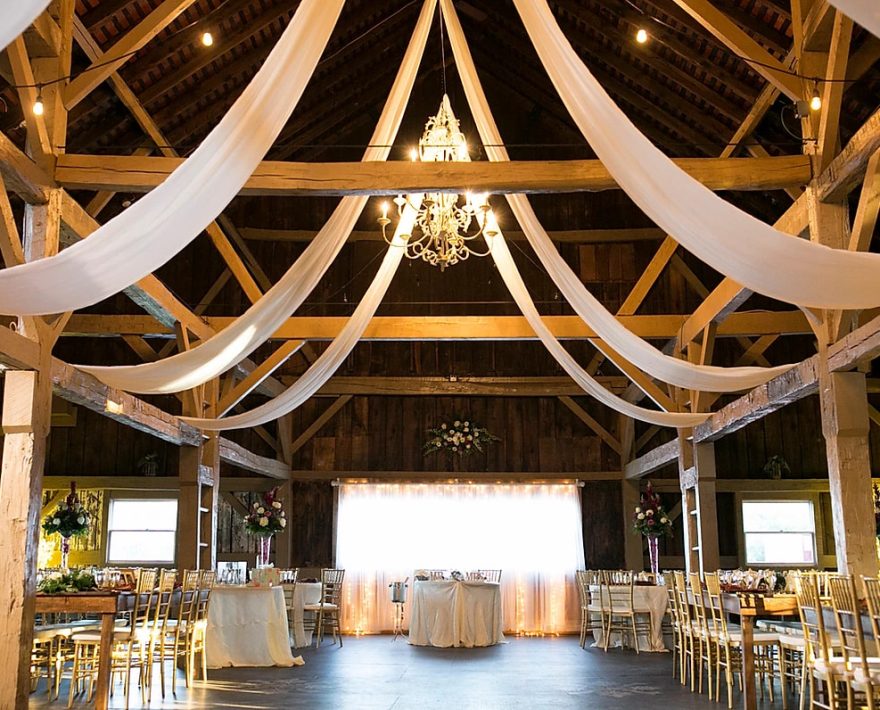 Elegant barn for weddings at venue in Mount Pocono, PA