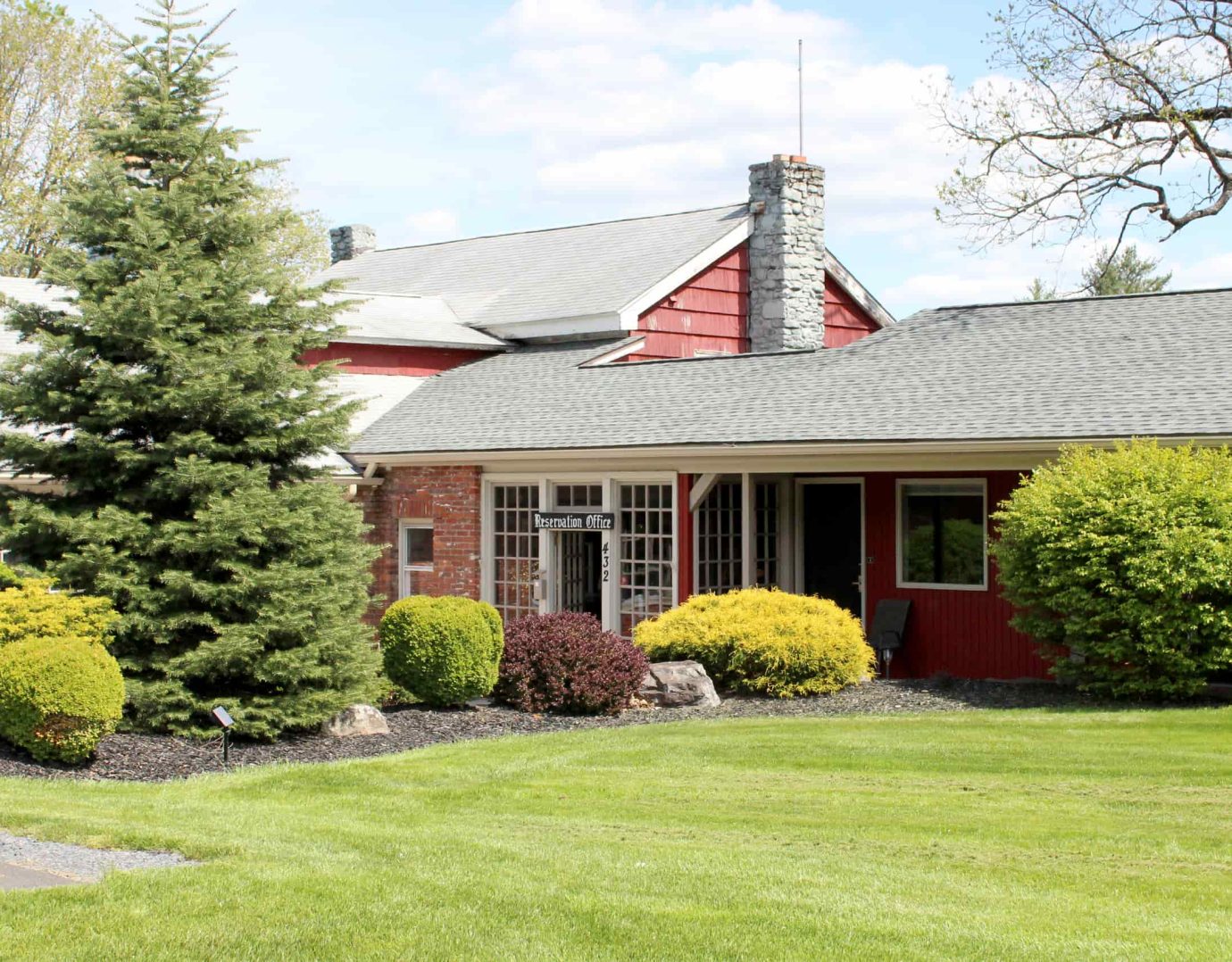 Check in office at historic Poconos mountain resort
