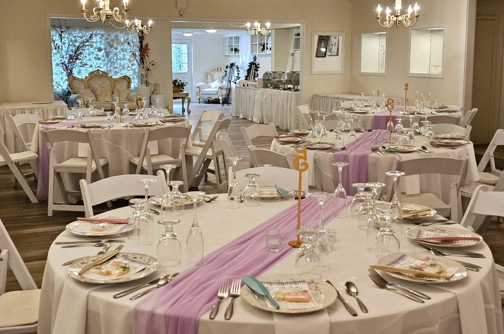 Elegant table setting at event venue in Mount Pocono, PA