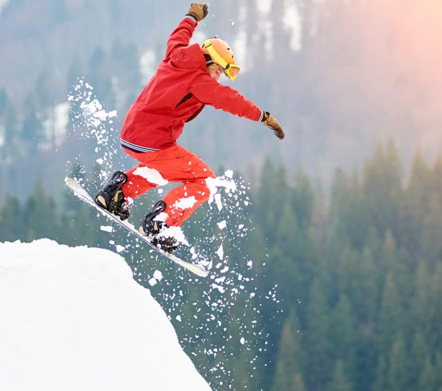 Snowboarding in the Poconos