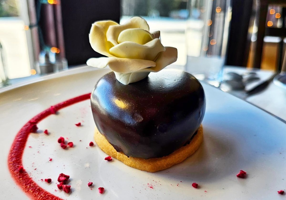 chocolate dessert at restaurant in the Poconos