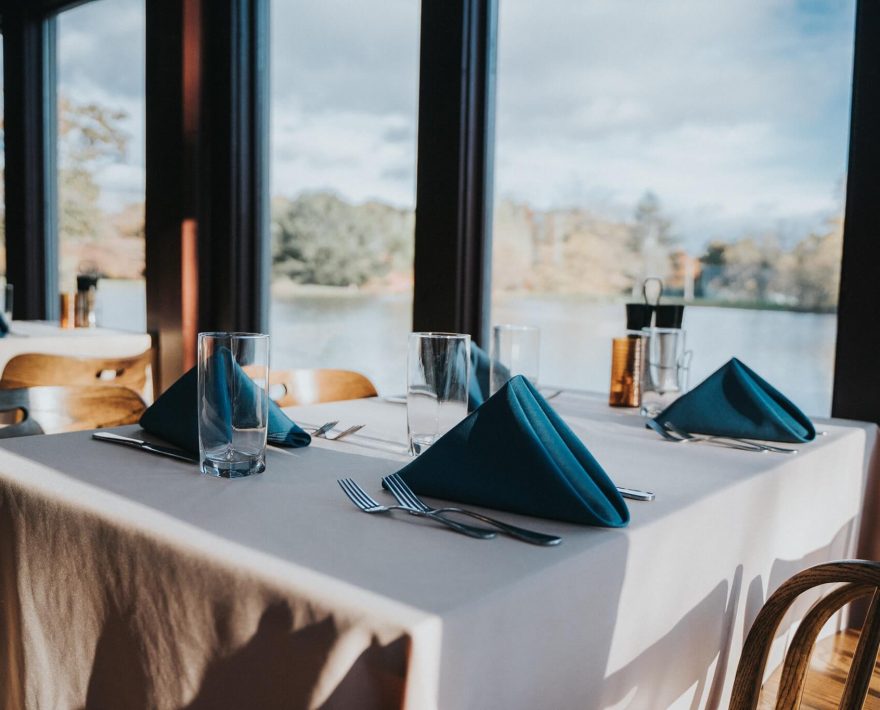 Lake view from table