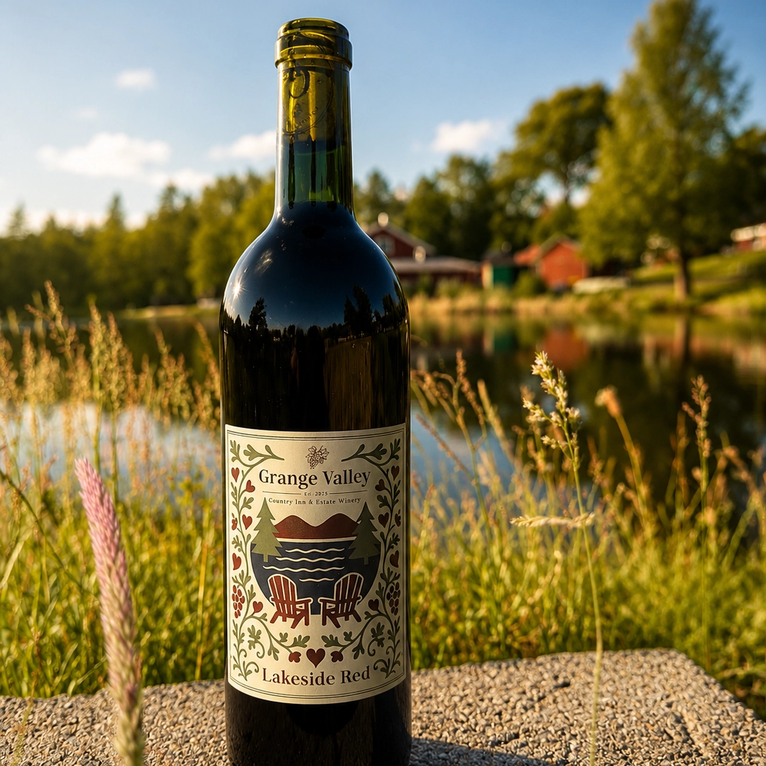 lakeside red wine bottle