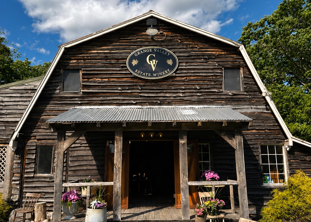 Grange Valley tasting room - wine tasting in the Poconos