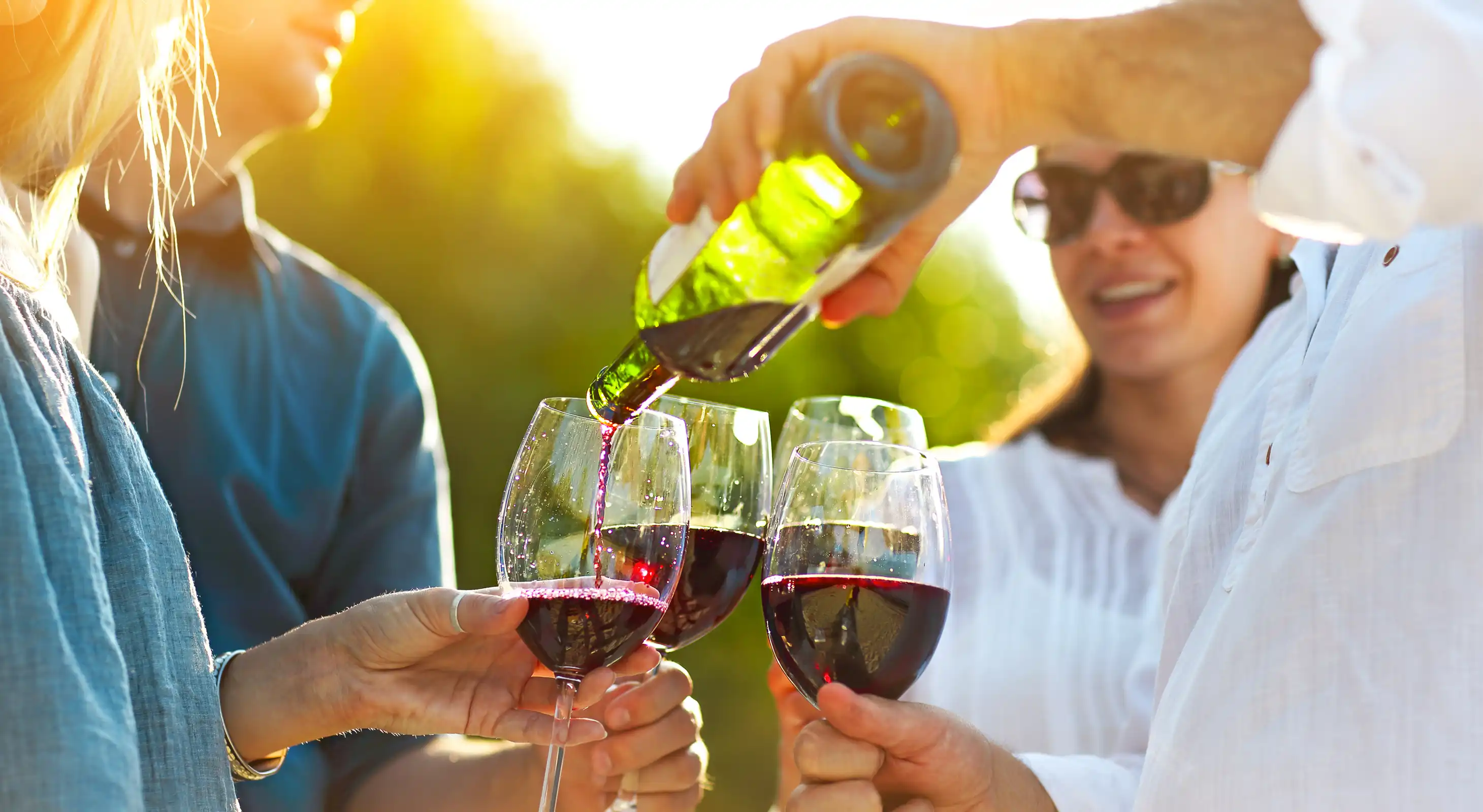 friends drinking wine at a Pocono winery