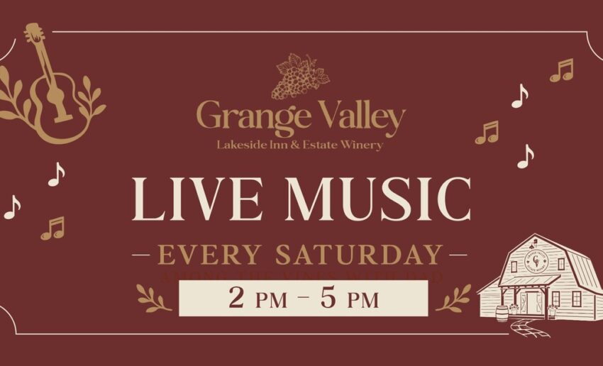 Live Music every Saturday, 2 PM–5 PM at Grange Valley Estate Winery in the Poconos.