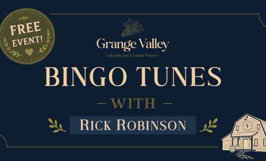 Bingo Tunes with Rick Robinson at Grange Valley Estate Winery